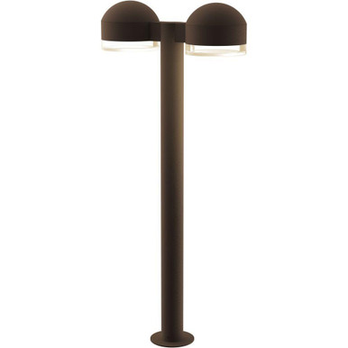 REALS 2 LED Dome Cap and Clear Cylinder Double Bollard 29.75 by Sonneman - 7308DCFH