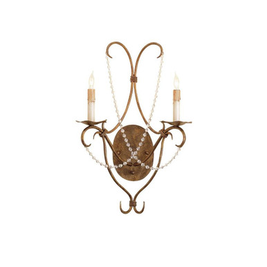 Crystal Lights 2 Light Wall Sconce by Currey Company - 598-2WS