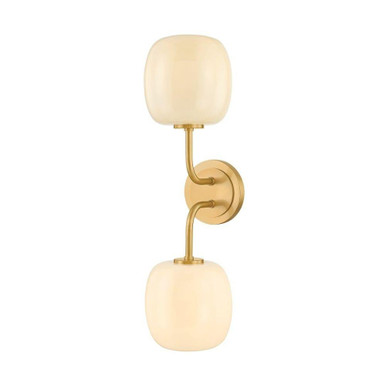 Lisette 2 Light Bath Vanity 20.5 Inch Tall and 6 Inch Wide by Mitzi - H1092102-AGB