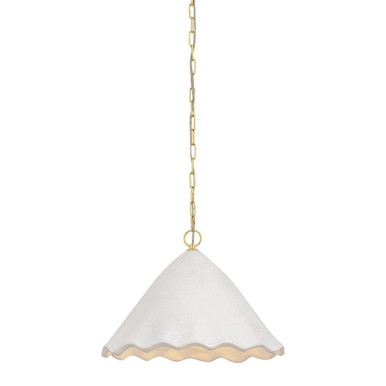 Lulu 1 Light Pendant 14.5 Inch Tall and 19.25 Inch Wide by Mitzi - H1026701-AGB/WP