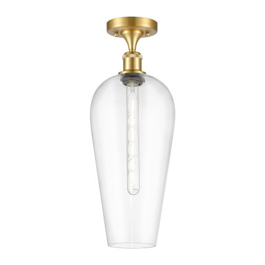 Chelsea 1 Light Semi Flush Mount 20 Inch Tall X 8 Inch Wide by Innovations - 516-1C-G456-8