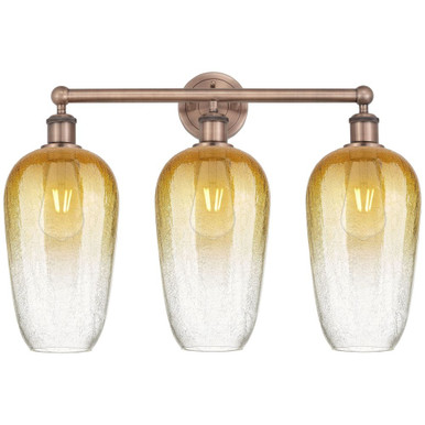 Brookhaven Flute 3 Light Bath Vanity 17.25 Inch X 25 Inch by Innovations - 616-3W-G484-7