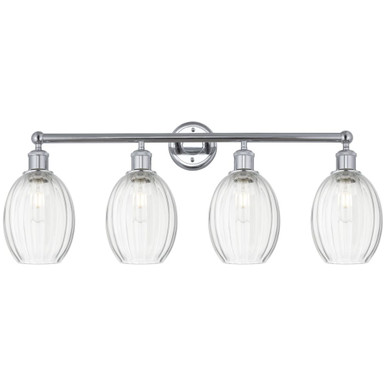Preston 4 Light Bulb Shade Bath Vanity 13 Inch X 33.25 Inch by Innovations - 616-4W-G459-6