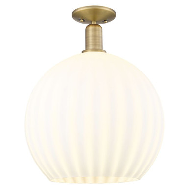 White Venetian 1 Light Semi Flush Mount 18.13 X 13.75 Inch by Innovations - 716-1C-G1217-14