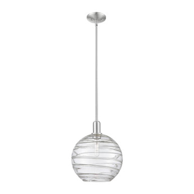 Athens Deco Swirl 1 Light Stem Hung Mini Pendant 14 X 12 by Innovations - 716-1S-G1213-12