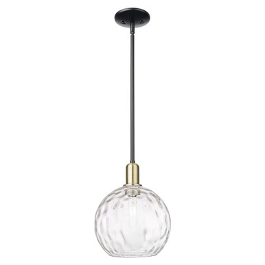 Athens Water Glass 1 Light Stem Hung Mini Pendant 12.38 Inch by Innovations - 716-1S-G1215-10
