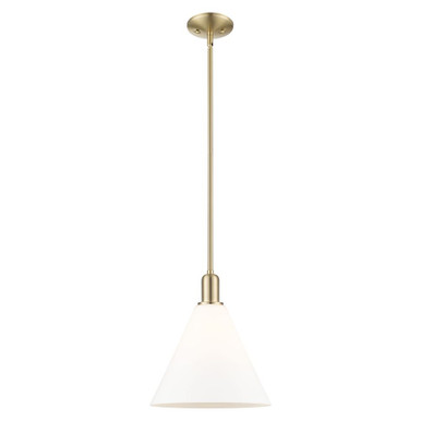 Berkshire Glass 1 Light Stem Hung Mini Pendant 13.63 Inch by Innovations - 716-1S-GBC-12