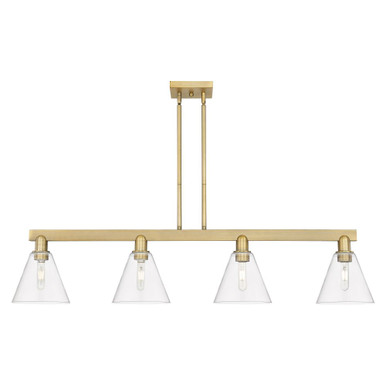 Berkshire Glass 4 Light Stem Hung Island 50.75 Inch Wide by Innovations - 716-4I-GBC-8