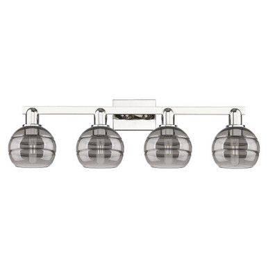 Rochester 4 Light Bath Vanity 9.63 Inch and 32.88 Inch Wide by Innovations - 716-4W-PN-G556-6SM
