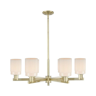 Hadley 6 Light Stem Hung Chandelier 11 Inch X 34.25 Inch by Innovations - 716-6CR-G341