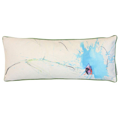 Azure Petal Drift Lumbar Pillow 14 Inch Tall and 36 Inch Wide by Stylecraft - AJS10297DS