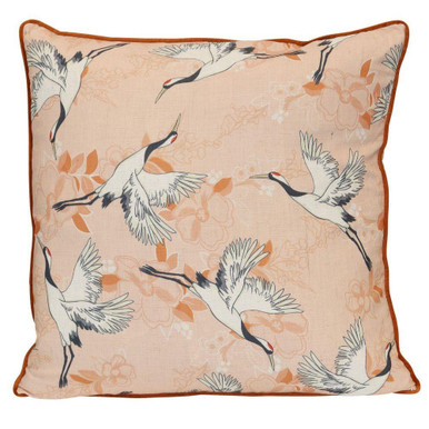 Chinoiserie Crane Garden Pillow 22 Inch Tall and 22 Inch Wide by Stylecraft - DFS10261DS