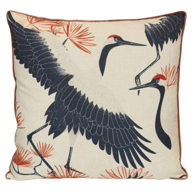 Chinoiserie Crane Pillow 22 Inch Tall and 22 Inch Wide by Stylecraft - DFS10259DS