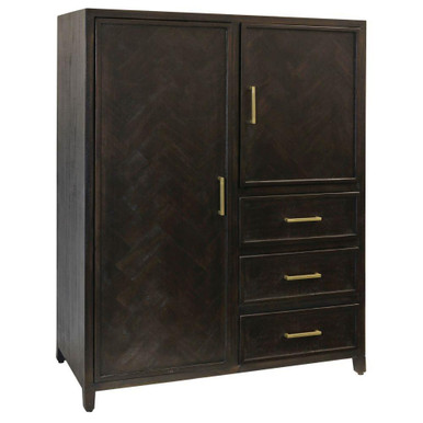 Harrow Herringbone 2 Door 3 Drawer Wardrobe 61 Inch Tall by Stylecraft - MSF27326DS