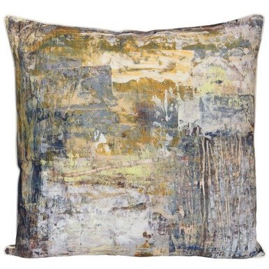 Wyatt Abstract Gilded Texture Pillow 24 Inch and 24 Inch Wide by Stylecraft - NWS10396DS