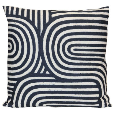 Wyatt Abstract Contour Maze Pillow 24 Inch and 24 Inch Wide by Stylecraft - NWS10398DS