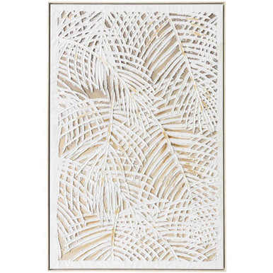 Palm Leaves Framed Wall Art 60.04 Inch Tall X 40.35 Inch Wide by Stylecraft - WI34454DS