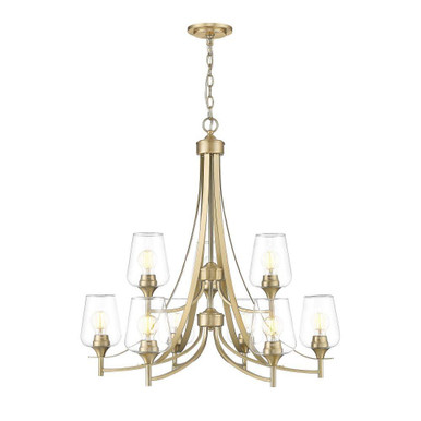 Joliet 9 Light Chandelier 31.5 Inch Tall and 31 Inch Wide by Z Lite - 473-9BBR
