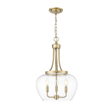 Joliet 3 Light Pendant 24.5 Inch Tall and 15.75 Inch Wide by Z Lite - 473P16-BBR
