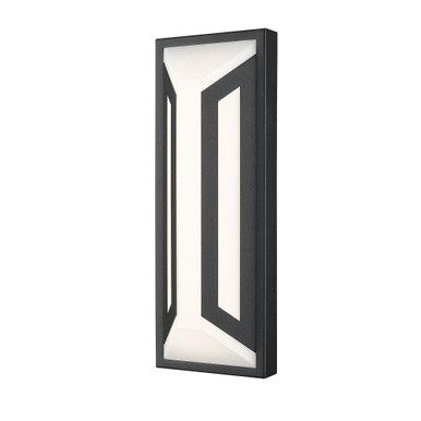 Banff 12W 2 LED Outdoor Wall Mount 16 Inch Tall and 6 Inch Wide by Z Lite - 5028M-BK-LED