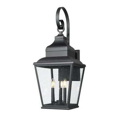 Raphael 3 Light Outdoor Wall Mount 30.5 Inch Tall X 12 Inch Wide by Z Lite - 5029B-BK