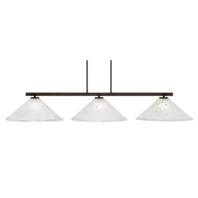 Atlas 3 Light Steel Large Island Pendant 52 Inch Length by Toltec - 4523-MB-711