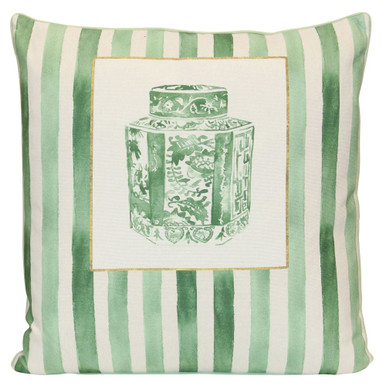 Porcelain Stripe Keepsake Pillow 24 Inch Tall X 24 Inch Wide by Stylecraft - TDS10372