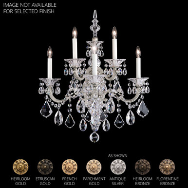 La Scala 5 Light Wall Sconce 27 X 22 Inch Length by Schonbek Signature - 5003
