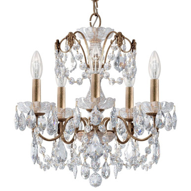 Century 5 Light Chandelier 17 Inch and 17 Inch Wide by Schonbek Signature - 1704