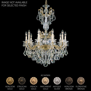 La Scala 10 Light Chandelier 38 Inch and 28 Inch Wide by Schonbek Signature - 5008