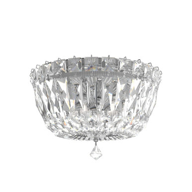 Petit Crystal Deluxe 3 Light Flush Mount 8 Inch Wide by Schonbek Signature - 5890