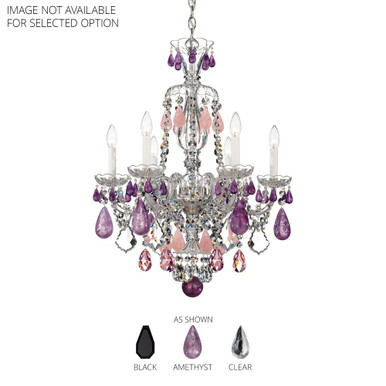 Hamilton Rock Crystal 6 Light Chandelier 29.5 Inch by Schonbek Signature - 5535