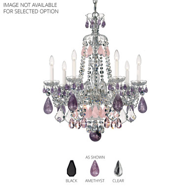 Hamilton Rock Crystal 7 Light Chandelier 31 Inch Tall by Schonbek Signature - 5536
