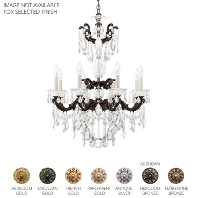 La Scala 8 Light Chandelier 34 Inch and 25 Inch Wide by Schonbek Signature - 5007