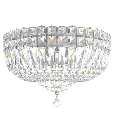 Petit Crystal Deluxe 5 Light Flush Mount 12 Inch Wide by Schonbek Signature - 5892
