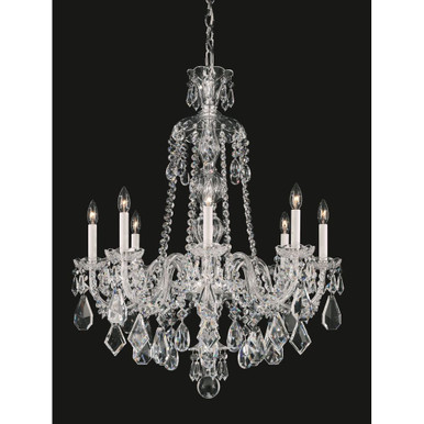Hamilton 8 Light Chandelier 35 Inch and 28 Inch Wide by Schonbek Signature - 5737
