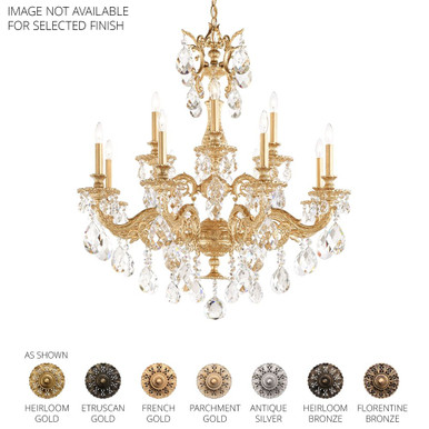 Milano 12 Light Chandelier 33.5 X 32.5 Inch Wide by Schonbek Signature - 5682
