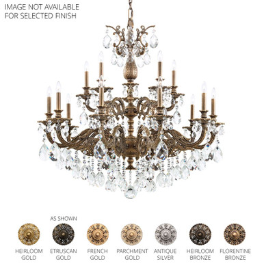 Milano 15 Light Chandelier 38 Inch and 38.5 Inch Wide by Schonbek Signature - 5685