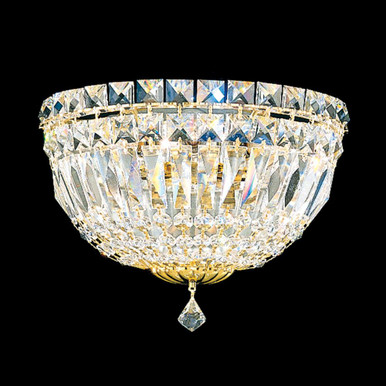 Petit Crystal Deluxe 3 Light Wall Sconce 10 Inch by Schonbek Signature - 6600