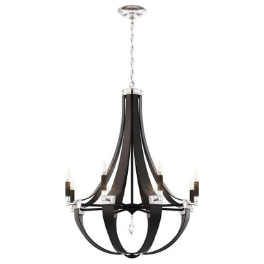 Crystal Empire 8 Light Chandelier 38 X 30 Inch Wide by Schonbek Signature - CY1008N