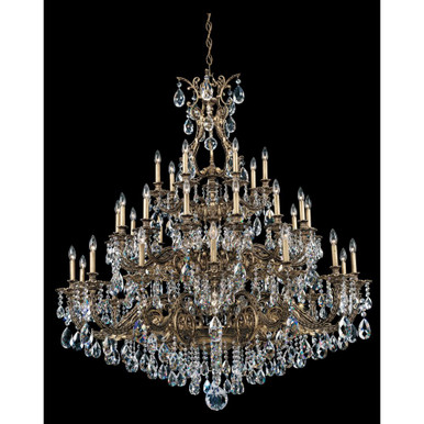 Sophia 35 Light Chandelier 63 Inch and 55 Inch Wide by Schonbek Signature - 6967