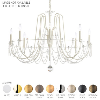 Esmery 8 Light Chandelier 28.5 Inch and 37 Inch Wide by Schonbek Signature - AR1008N