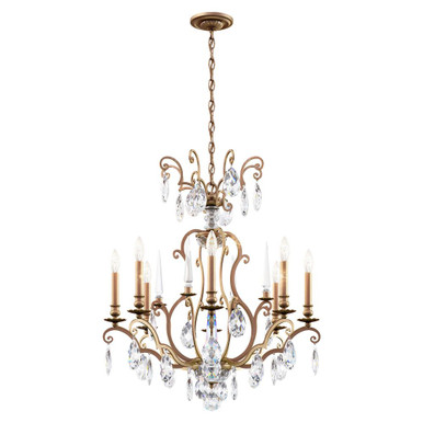 Renaissance Nouveau 8 Light Chandelier 32 Inch Wide by Schonbek Signature - RN3871N
