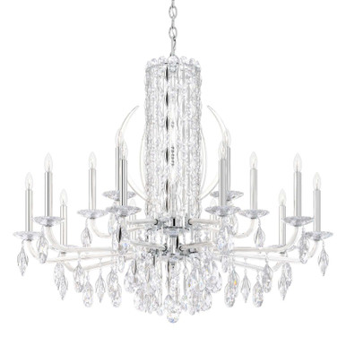 Siena 15 Light Crystal Tusks Chandelier 41 Inch Wide by Schonbek Signature - RS8315N