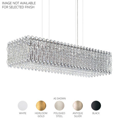 Sarella 13 Light Linear Chandelier 8 X 12 Inch Wide by Schonbek Signature - RS8344N