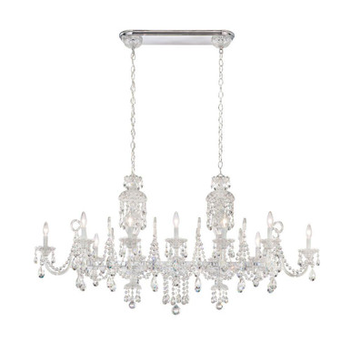 Sterling 12 Light Linear Chandelier 58 Inch Wide by Schonbek Signature - S6912