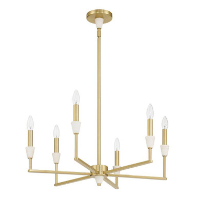 Montclair 6 Light Chandelier 11 Inch Tall and 26 Inch Wide by Thesis - 207357A