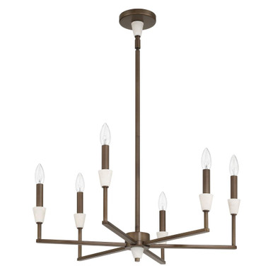 Montclair 6 Light Chandelier 11 Inch Tall and 26 Inch Wide by Thesis - 207357A