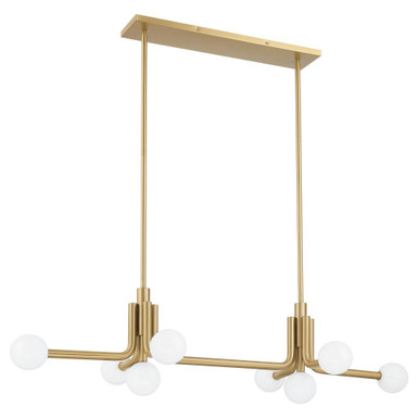Stockholm 10W 8 LED Linear Chandelier 13.5 Inch X 20 Inch Wide by Thesis - 207351A