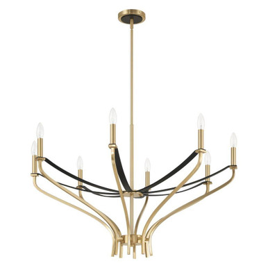 Sussex 8 Light Chandelier 23 Inch Tall and 36.5 Inch Wide by Thesis - 207369A